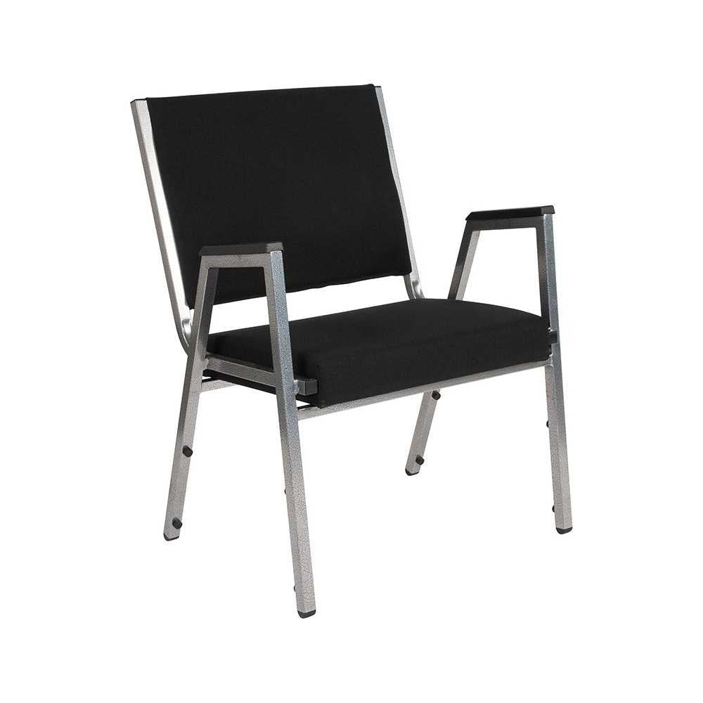 1500 lb. Rated Black Antimicrobial Fabric Bariatric Medical Reception Arm Chair