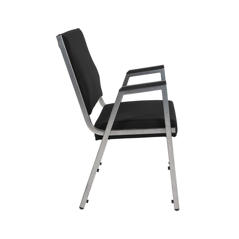 1500 lb. Rated Black Antimicrobial Fabric Bariatric Medical Reception Arm Chair