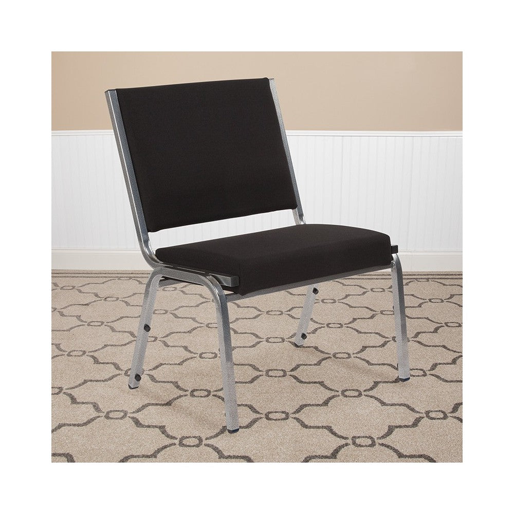 1500 lb. Rated Black Antimicrobial Fabric Bariatric Medical Reception Chair