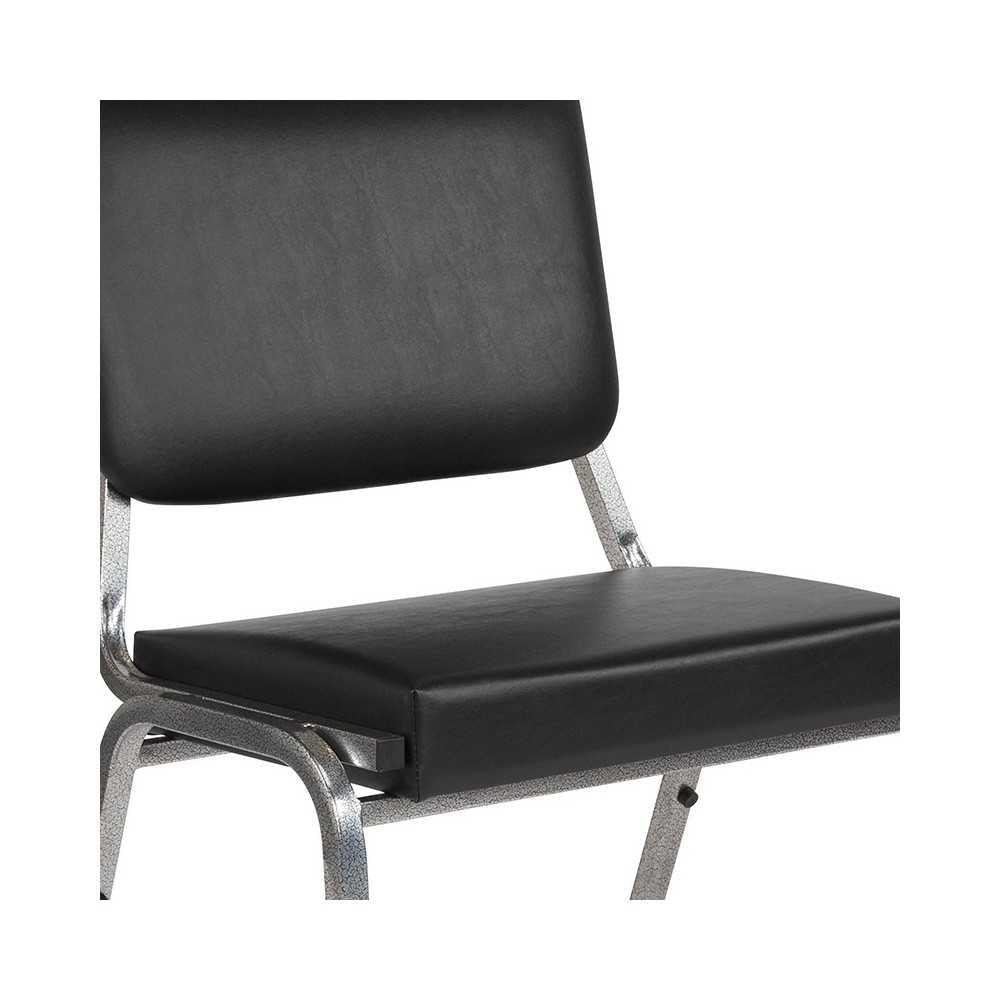 1500 lb. Rated Black Antimicrobial Vinyl Bariatric Medical Reception Chair with 3/4 Panel Back