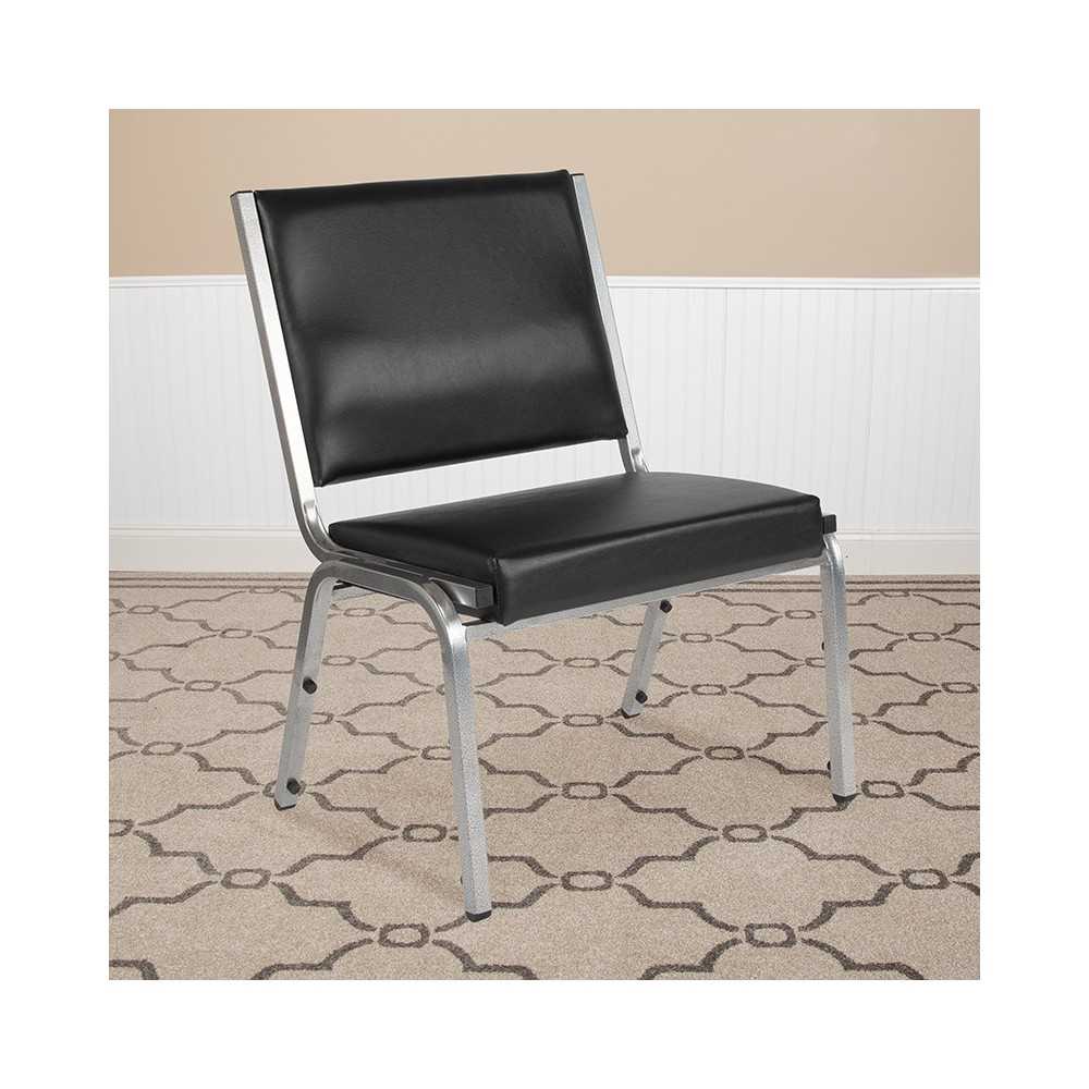 1500 lb. Rated Black Antimicrobial Vinyl Bariatric Medical Reception Chair