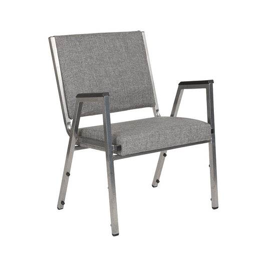 1500 lb. Rated Gray Antimicrobial Fabric Bariatric Medical Reception Arm Chair