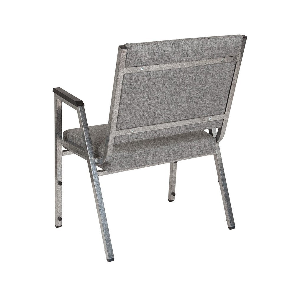 1500 lb. Rated Gray Antimicrobial Fabric Bariatric Medical Reception Arm Chair