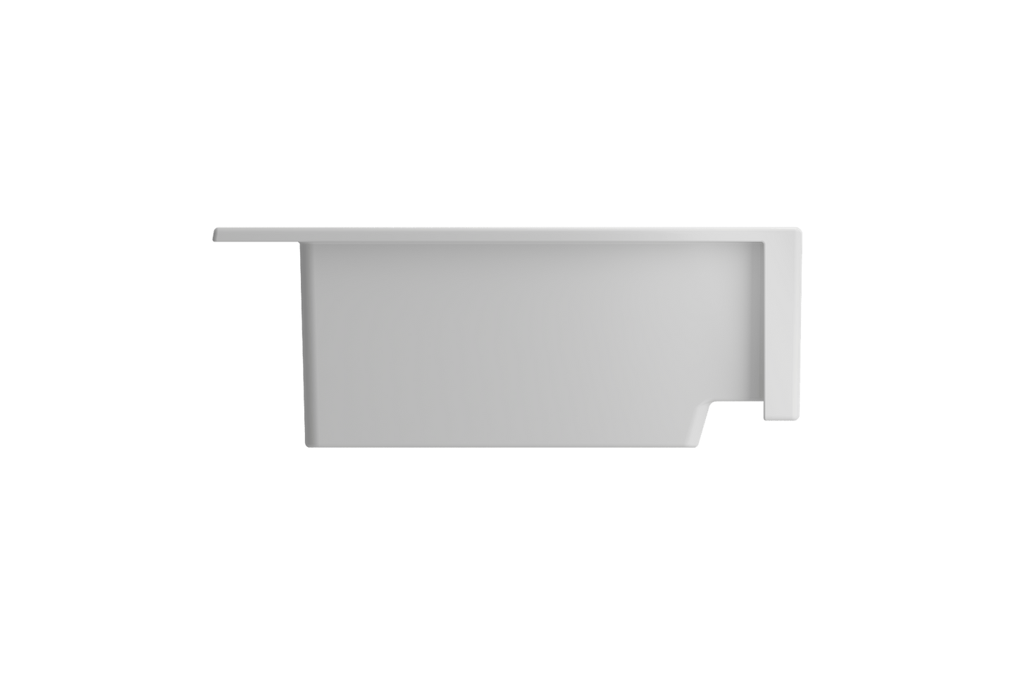 Nuova Apron Front Drop-In Fireclay 34" Double Bowl Kitchen Sink in Matte White