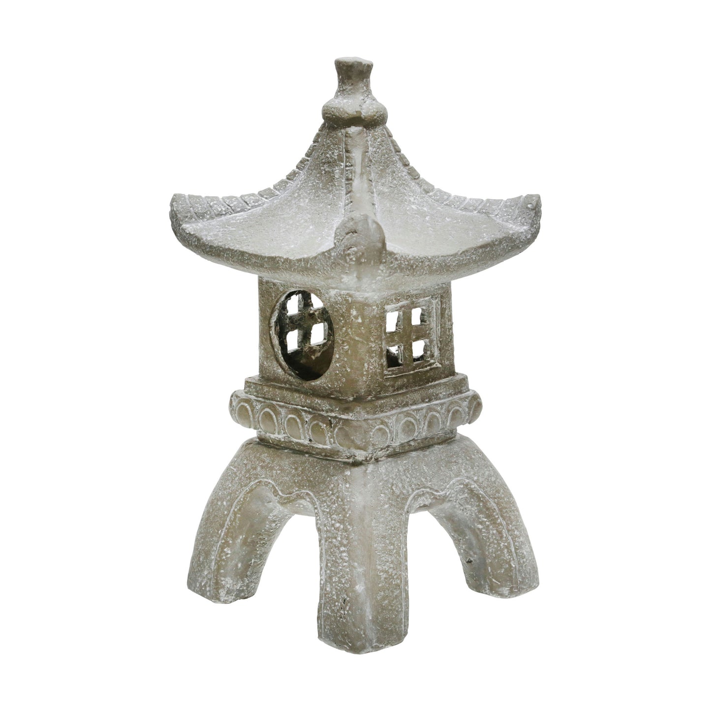Polyresin 16" Temple Lighthouse Deco, Gray