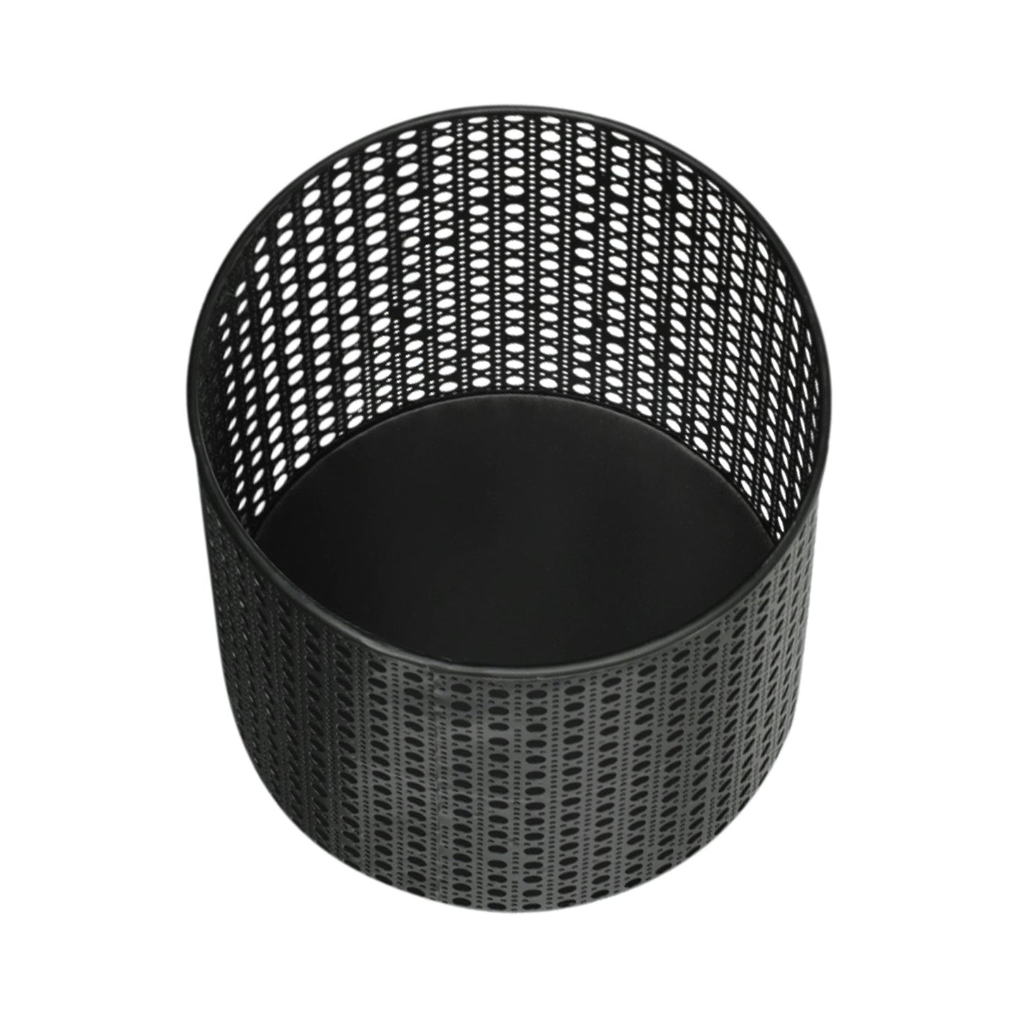 S/3 Metal Mesh Planter On Stand 8/9/11", Black