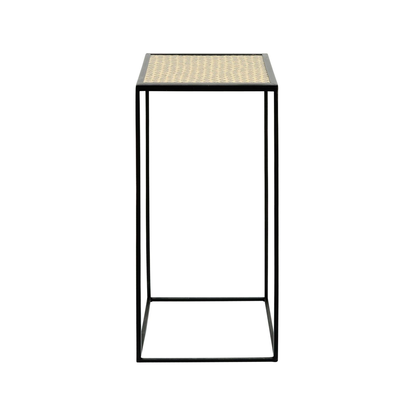 S/2 Metal/wood Planter Stands 23/28", Black