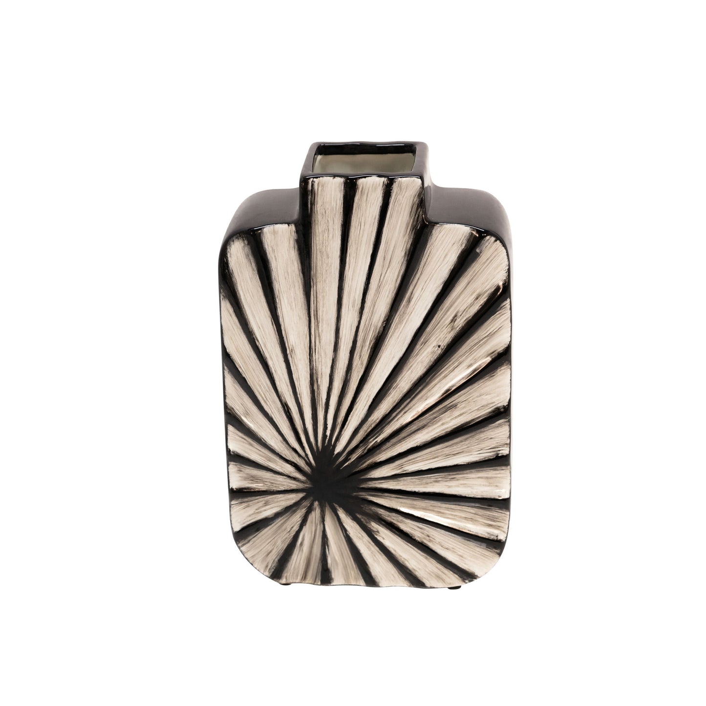 Ceramic 12"h Textured Vase, Gray