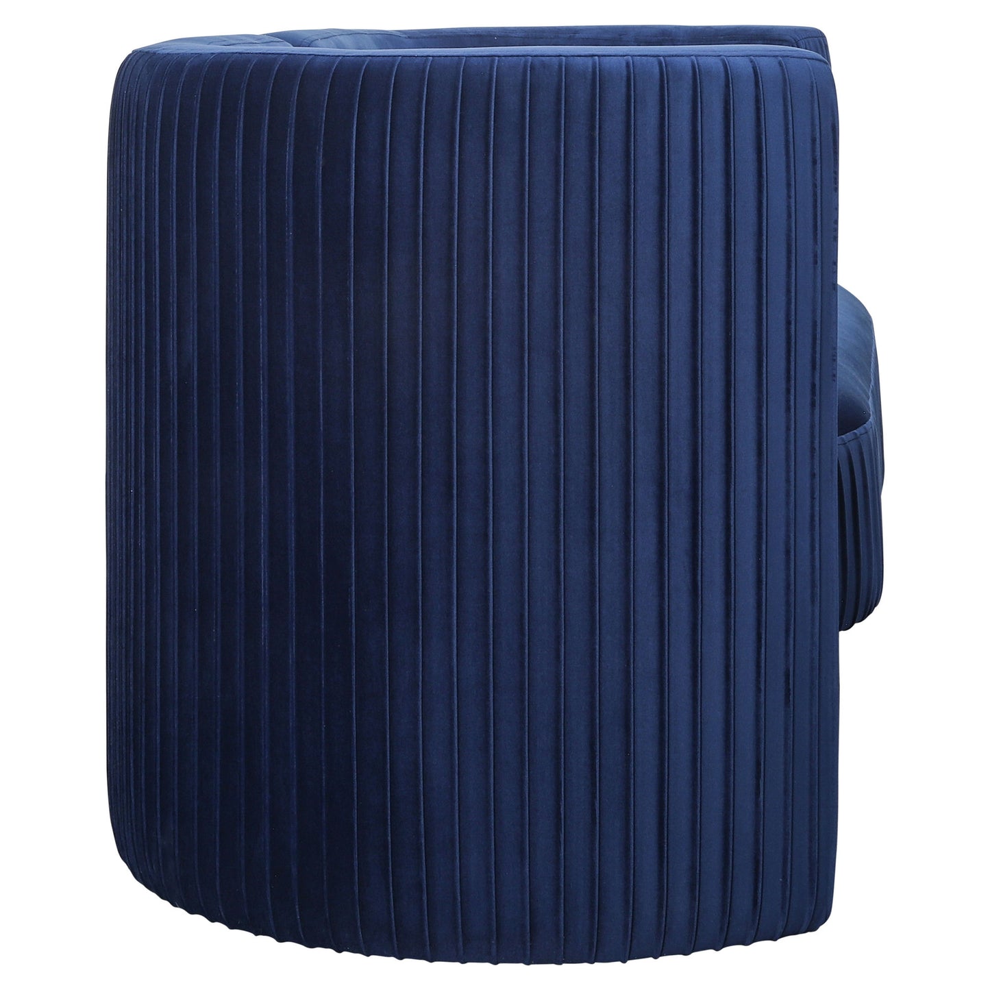 Pleated Velveteen Sofa, Navy