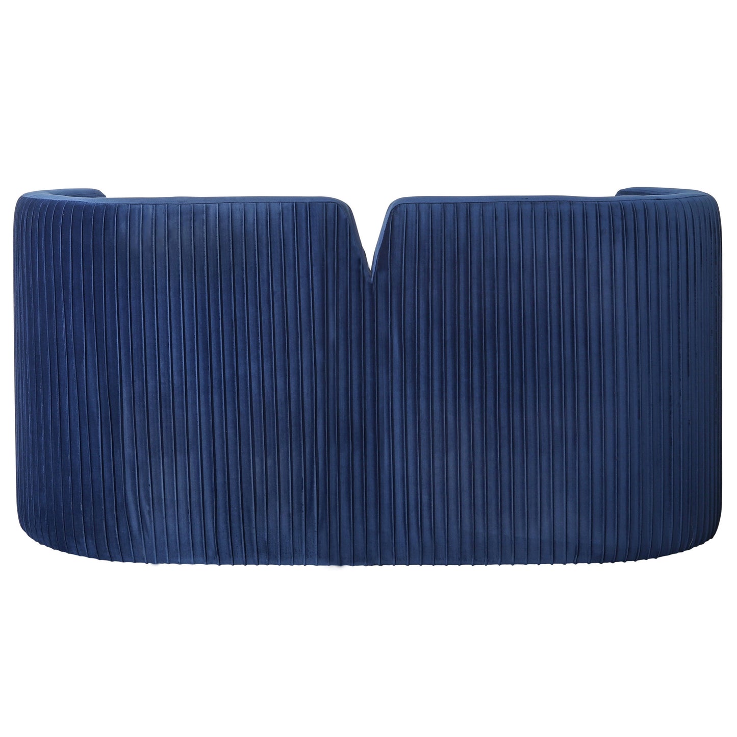 Pleated Velveteen Sofa, Navy