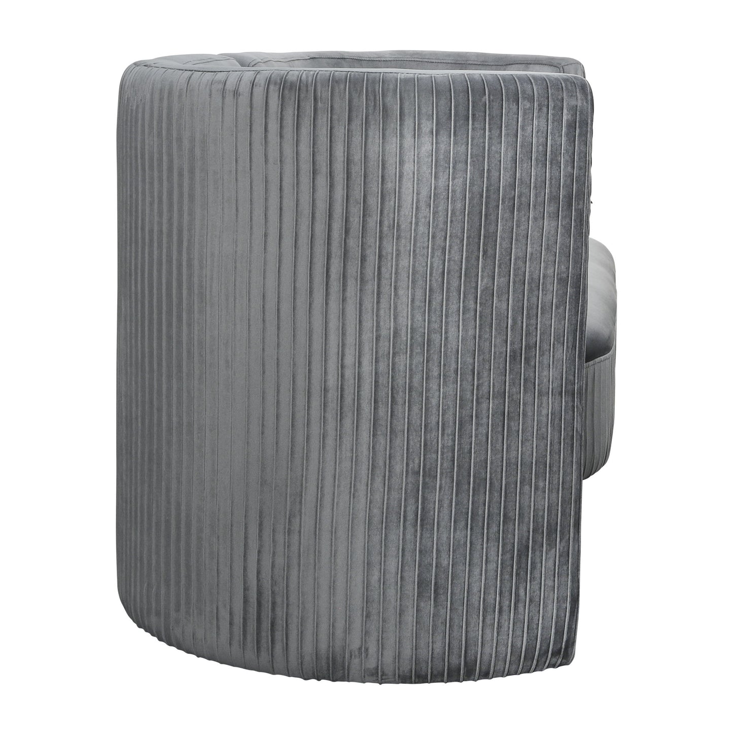 Pleated Velveteen Sofa, Gray