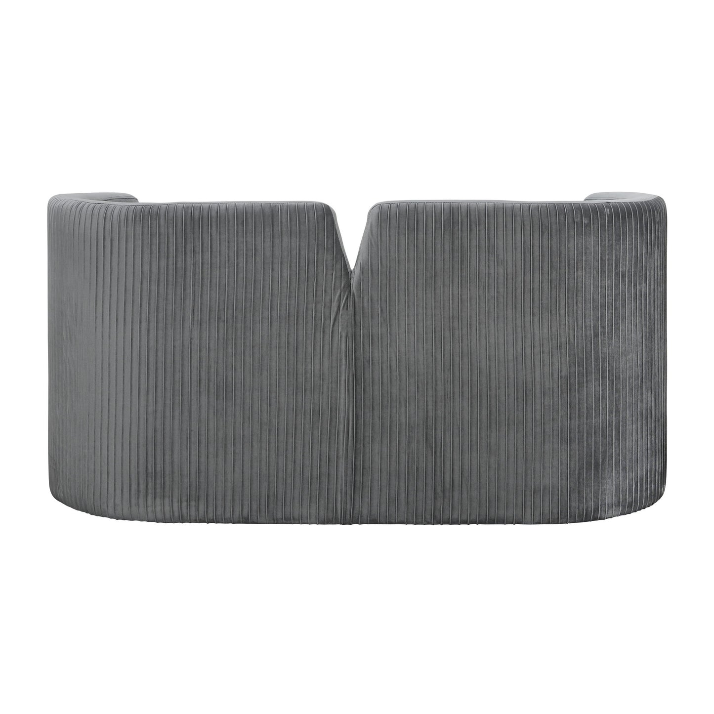 Pleated Velveteen Sofa, Gray