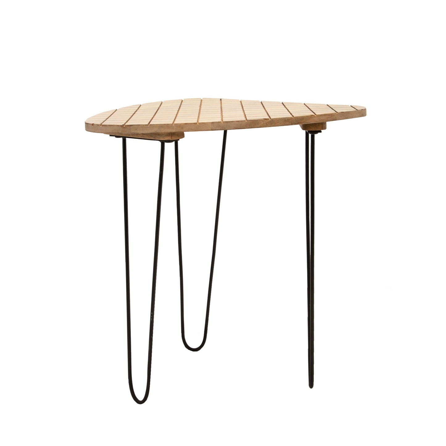 S/2 Wood/metal 18/20" Black/white Checkered Table