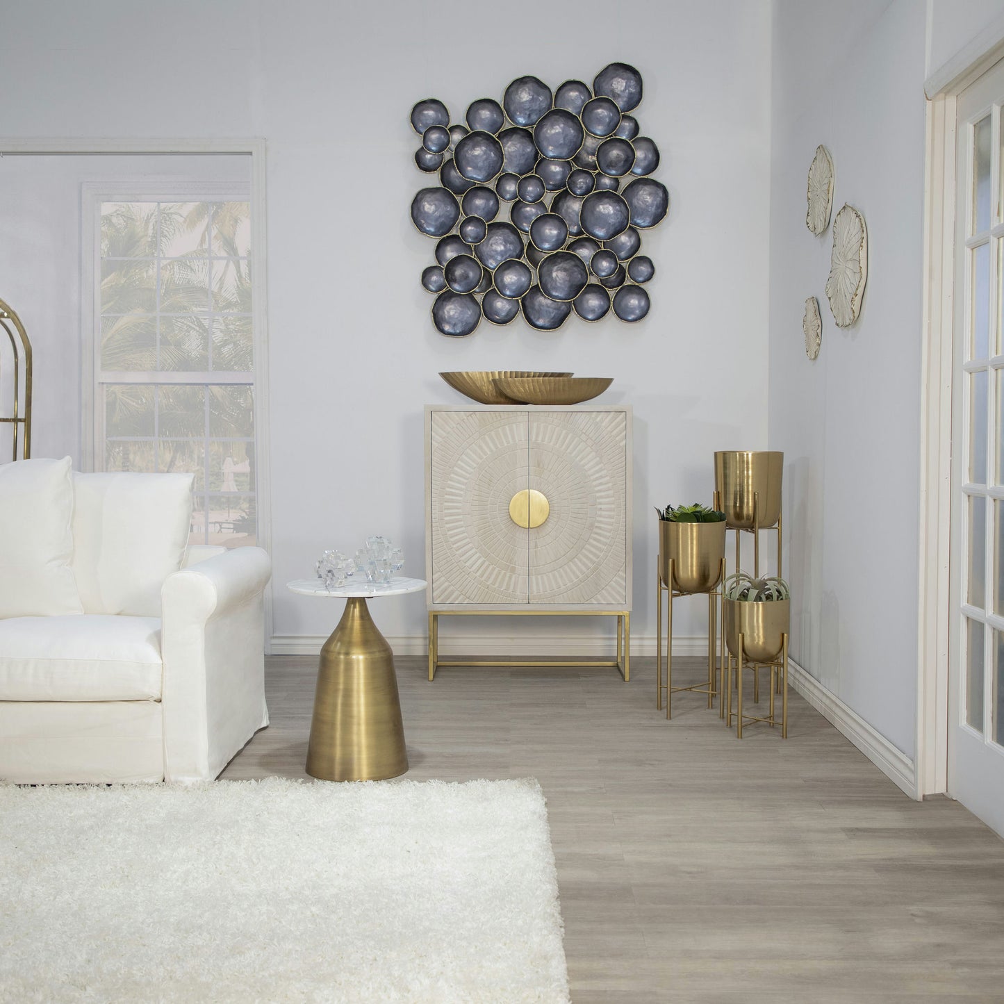 S/2 Aluminum 22/24" Oval Bowl, Silver