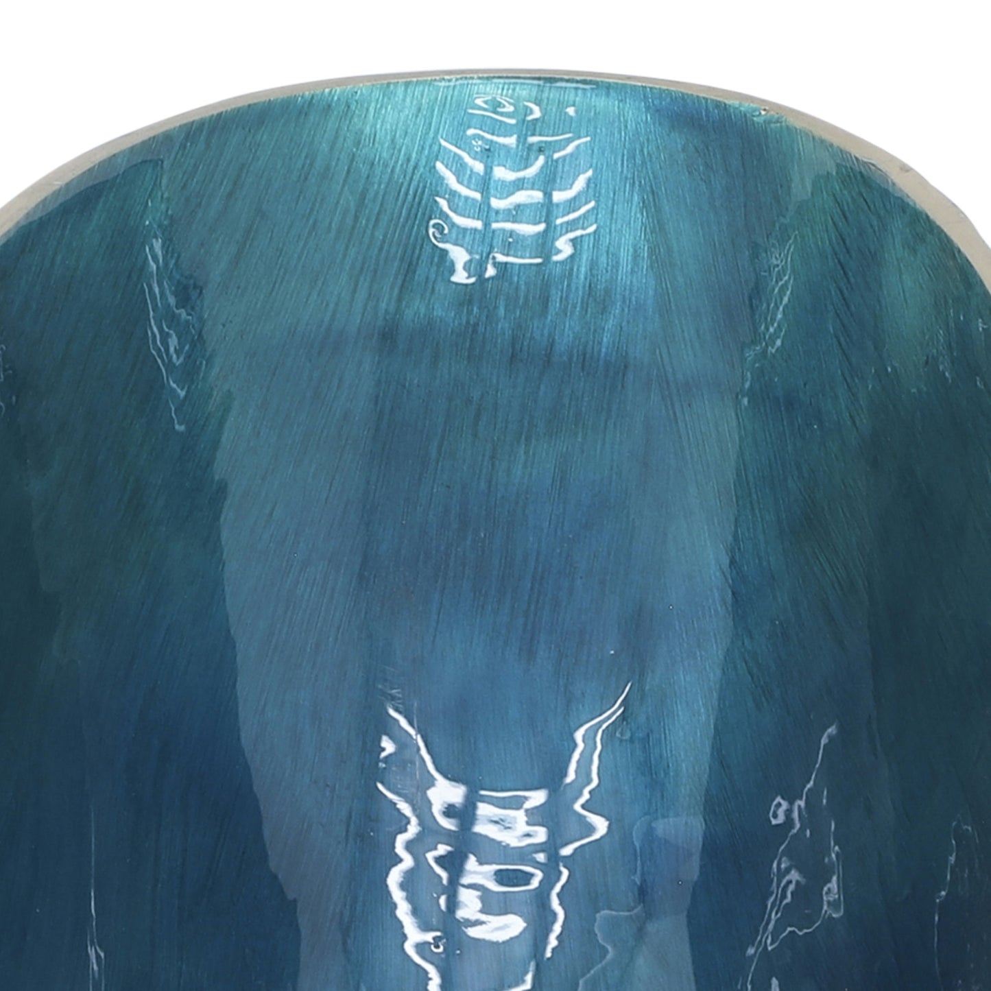 S/2 Aluminum 22/24" Oval Bowl, Aqua