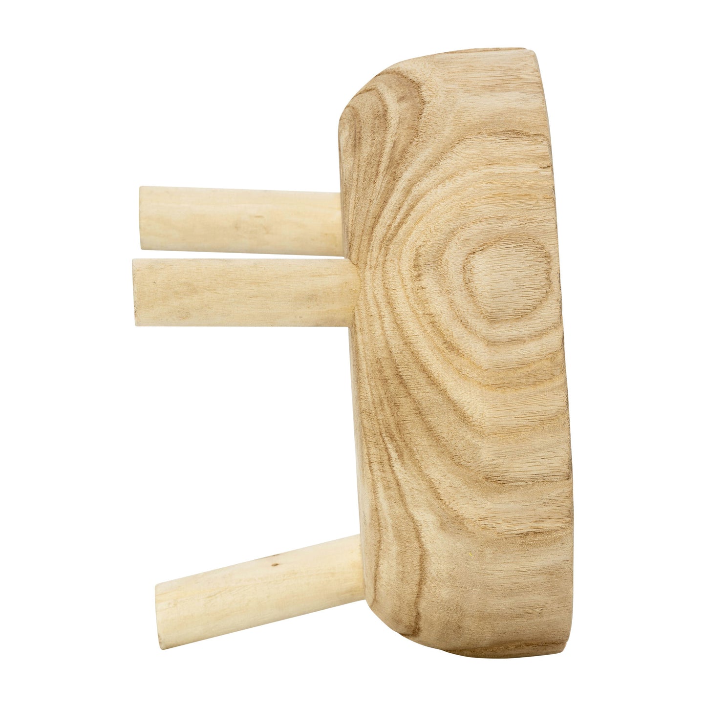 Wood 11" Bowl With Legs, Natural