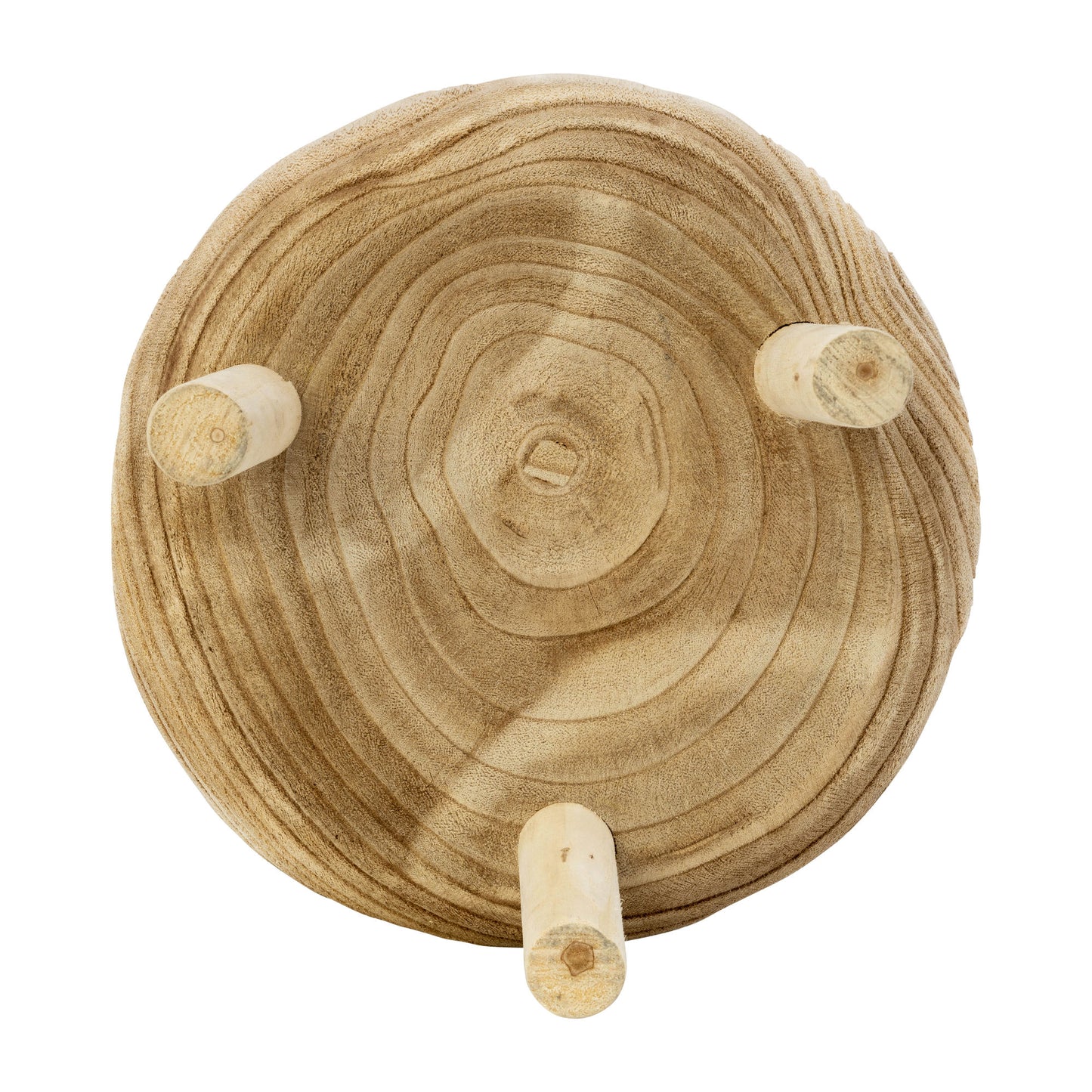 Wood 11" Bowl With Legs, Natural
