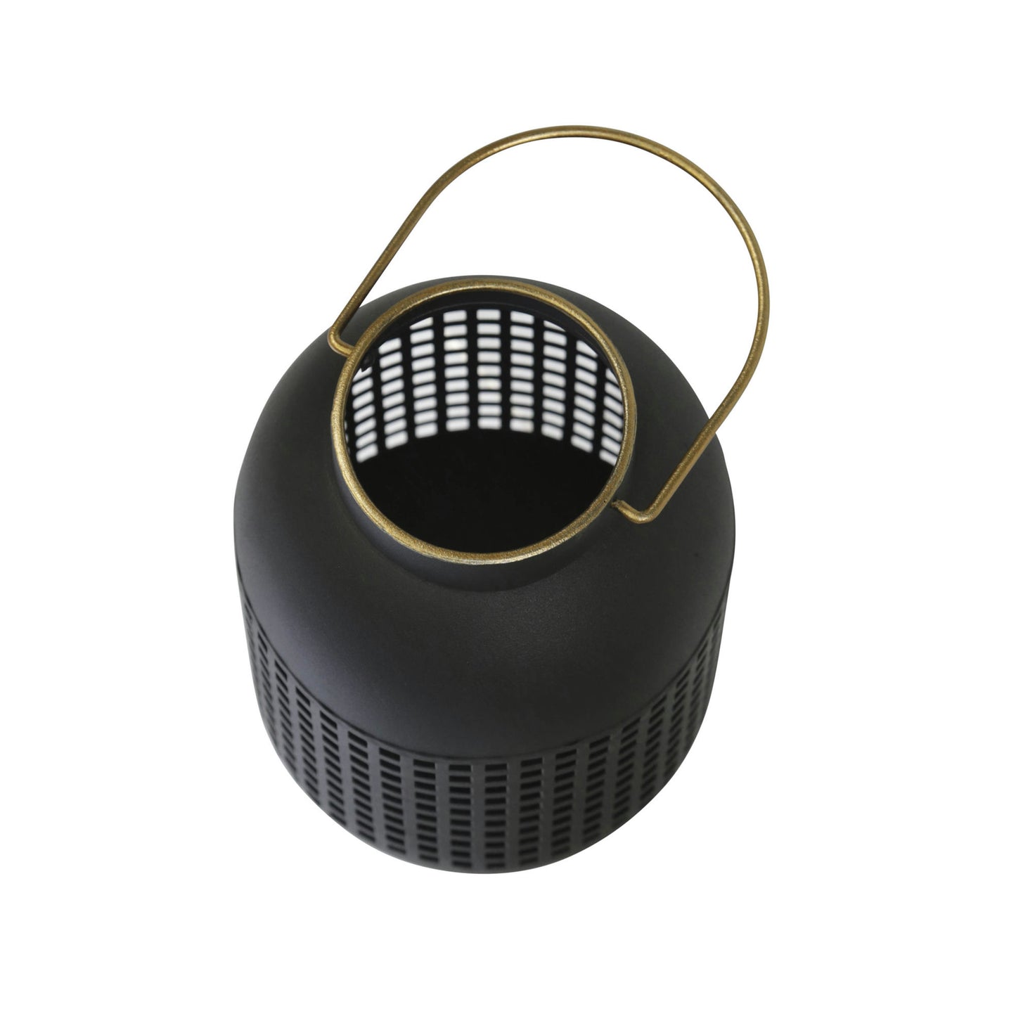 Metal 11" Cage Hurricane Lantern, Black