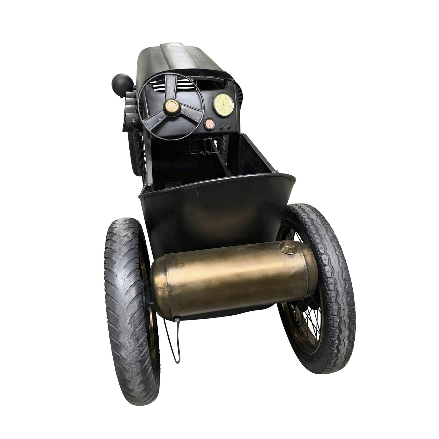 Metal 41"h Race Car Wine Rack, Black Kd