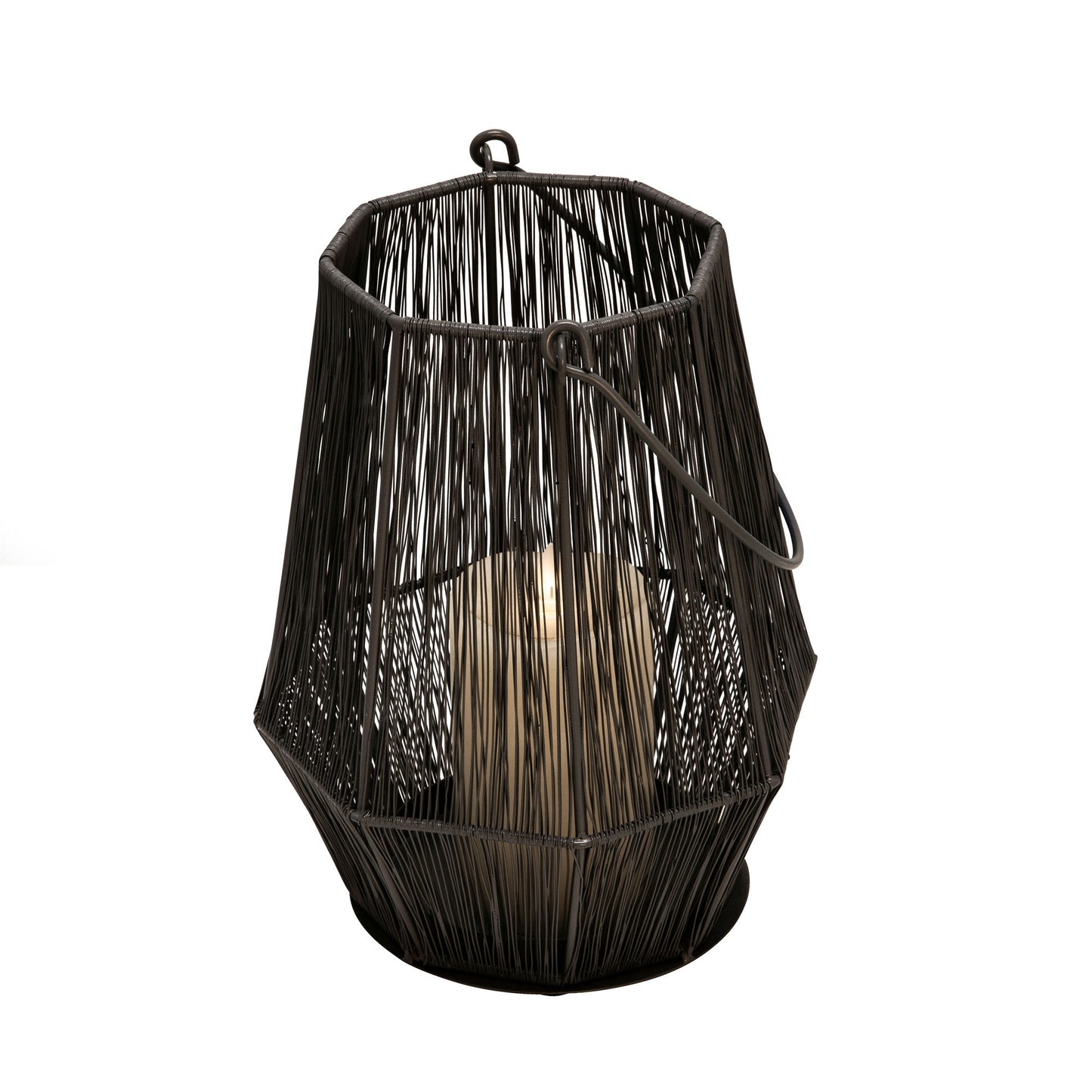 Metal 11" Lantern, Gray