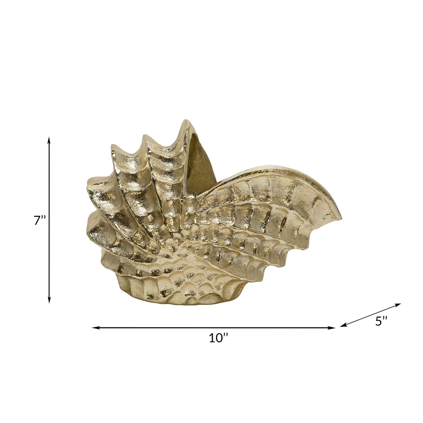 Metal 10" Shell, Gold