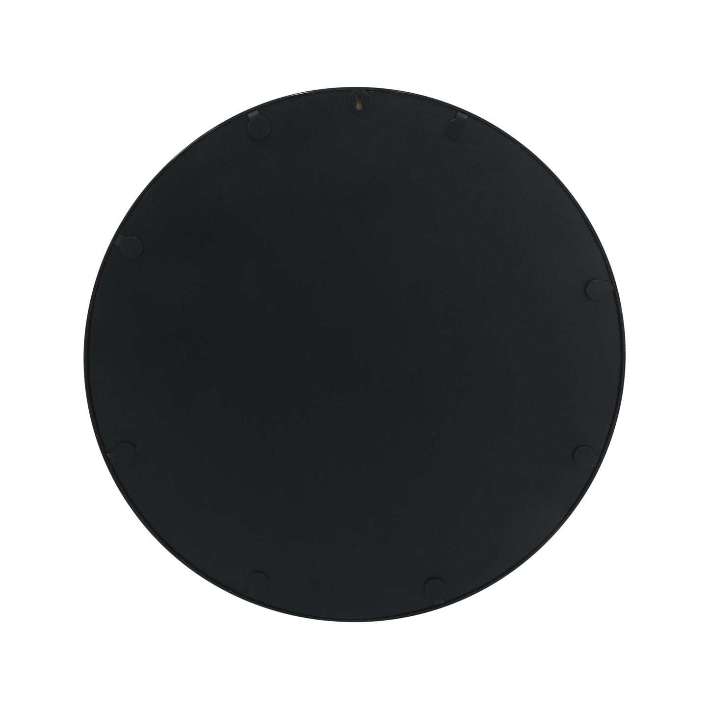 24" Round Mirror, Black Wb