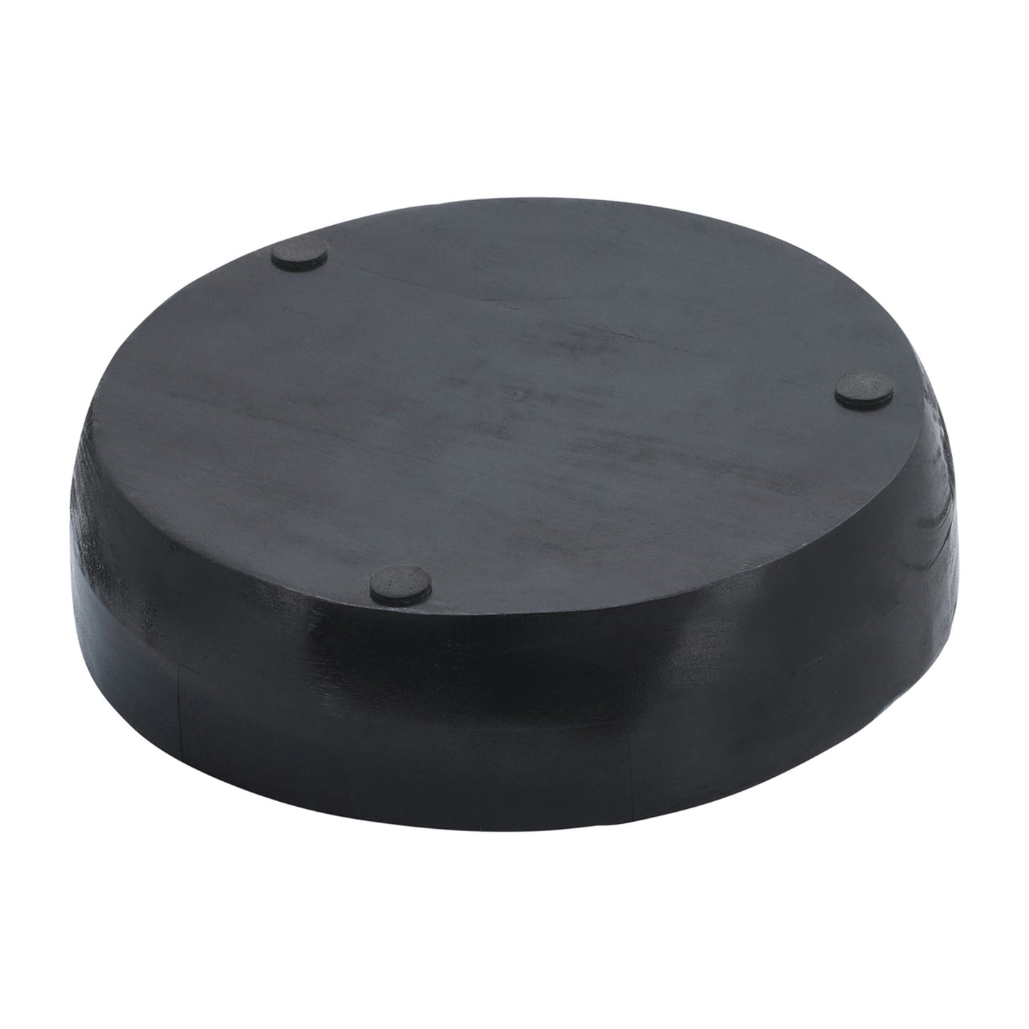 Wood 12" Stained Bowl, Black
