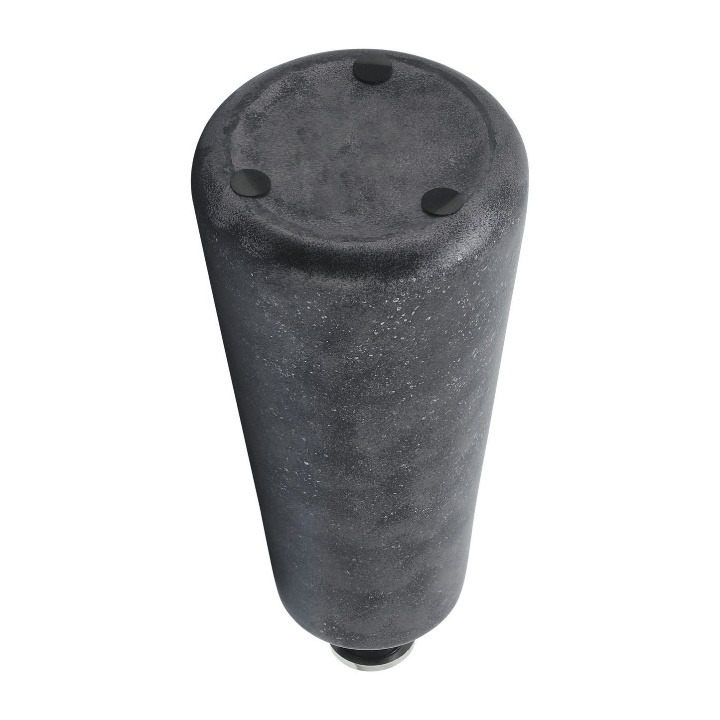Glass, 21"h Vase W/ Ring, Black