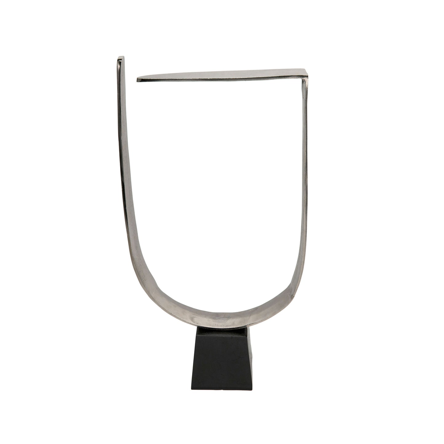 26" Metal Sculpture W/ Base, Silver