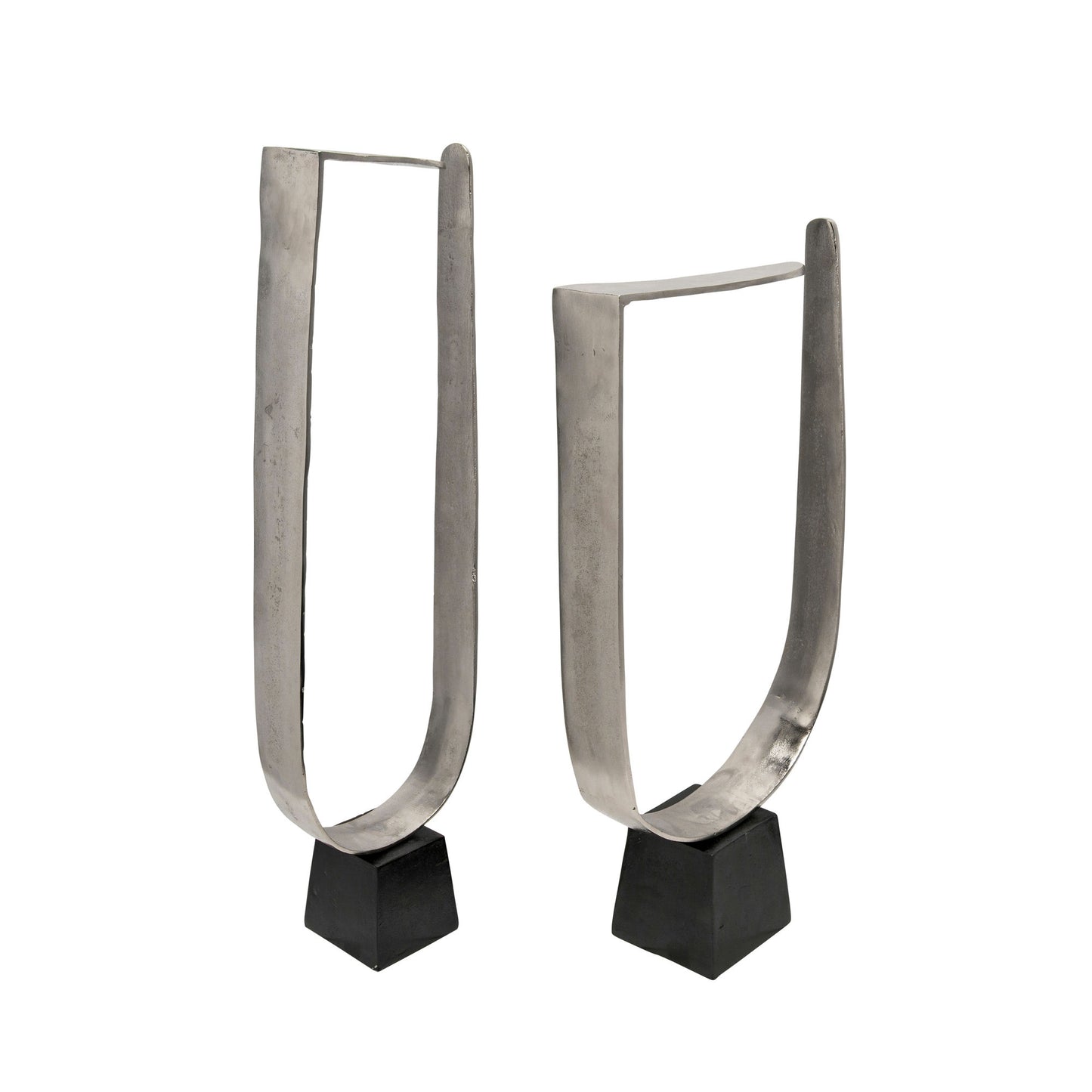 26" Metal Sculpture W/ Base, Silver