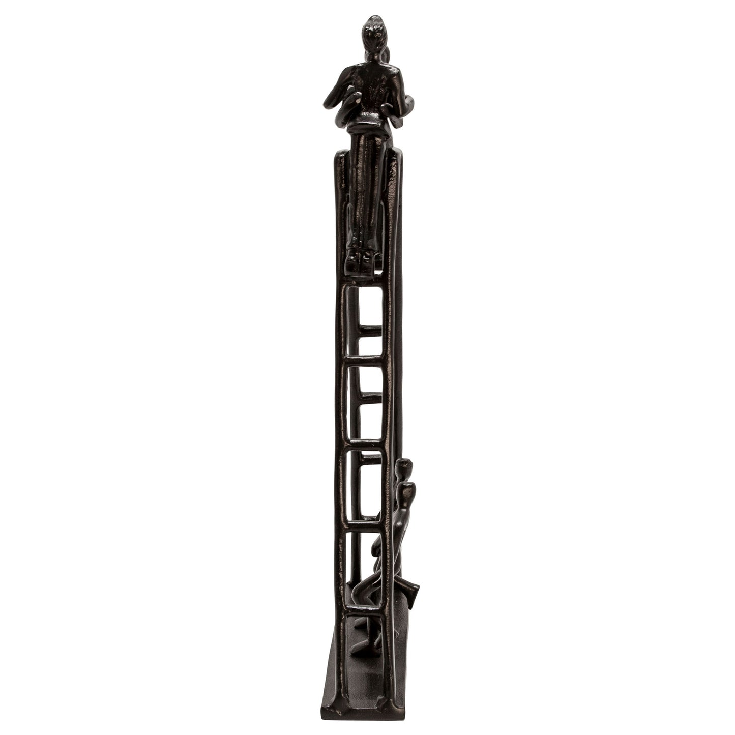 23" Metal Family On Ladder, Black