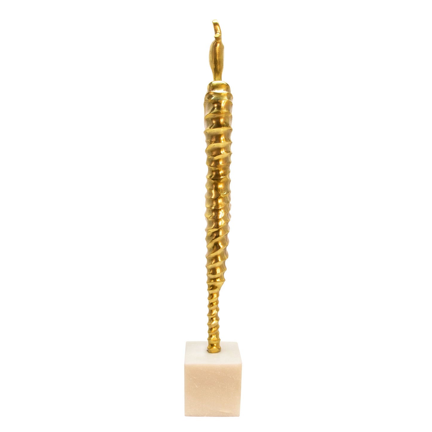 27" Metal Modern Female Mummy Deco, Gold