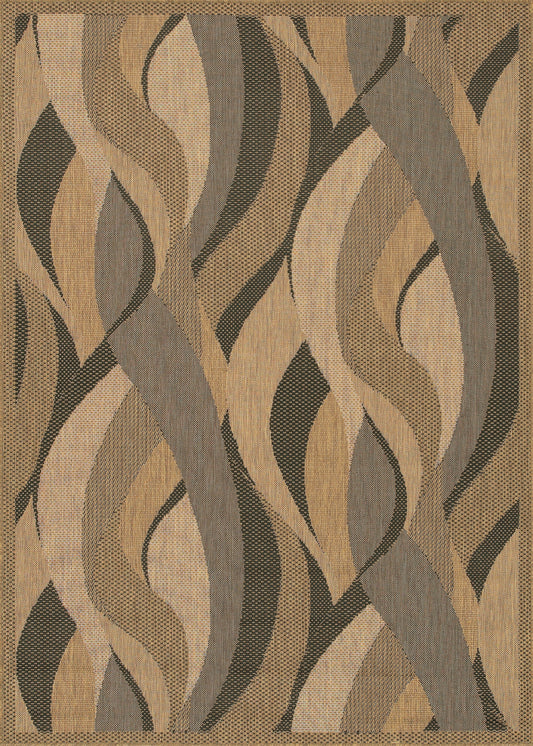 Couristan Recife Seagrass Natural-Black Square Rug 7'6" x 7'6"
