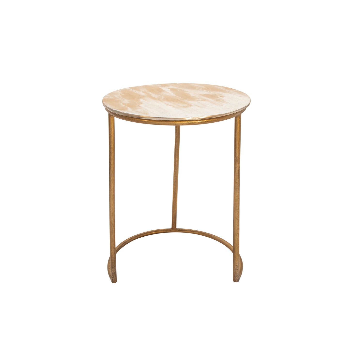 S/2 Metal Side Tables, Cream
