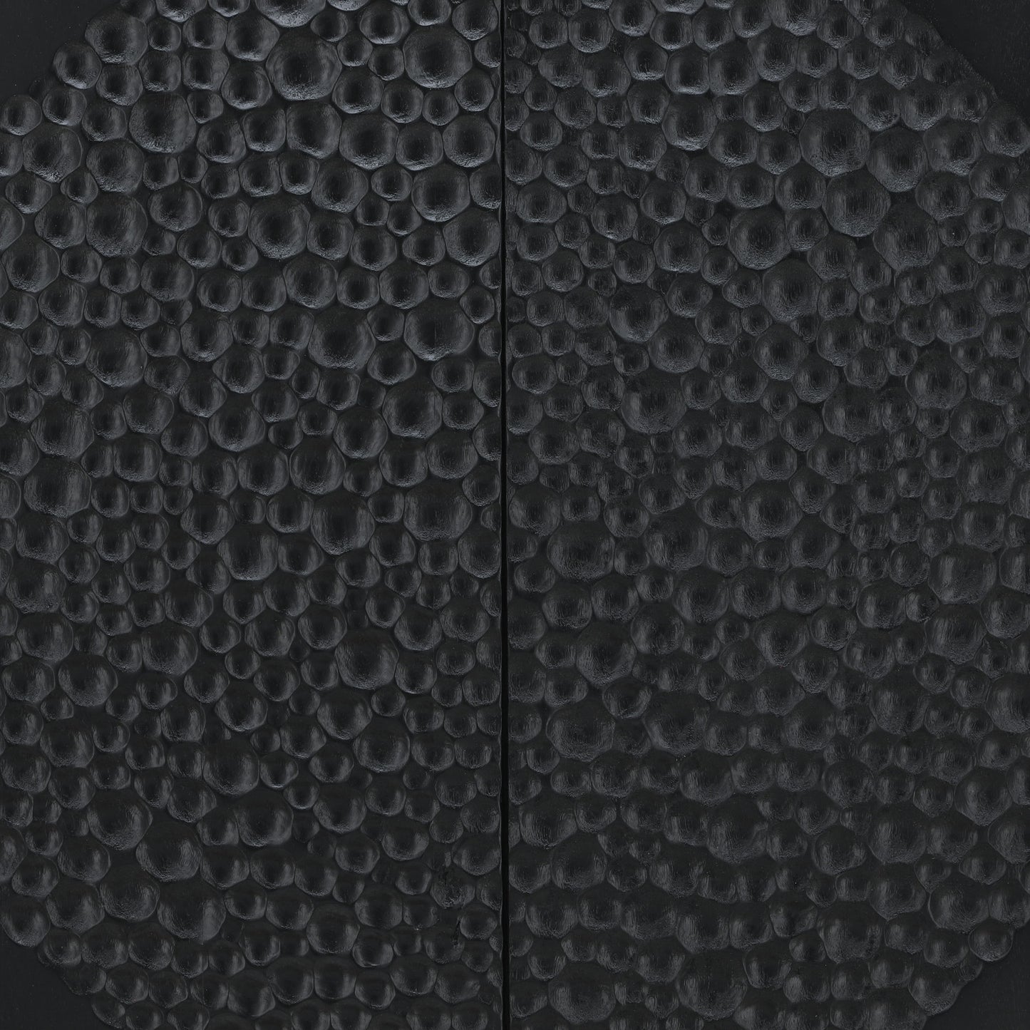 Wood 39x47" Hammered Cabinet, Black