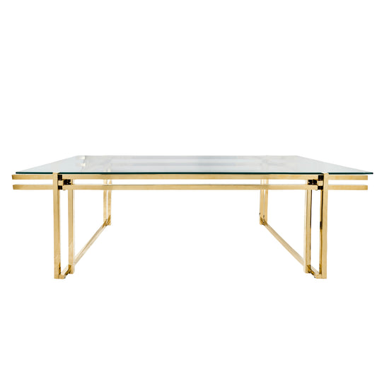 Metal 55" Coffee Table, Gold