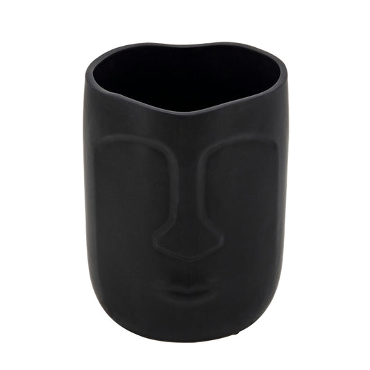 5" Face Vase, Black