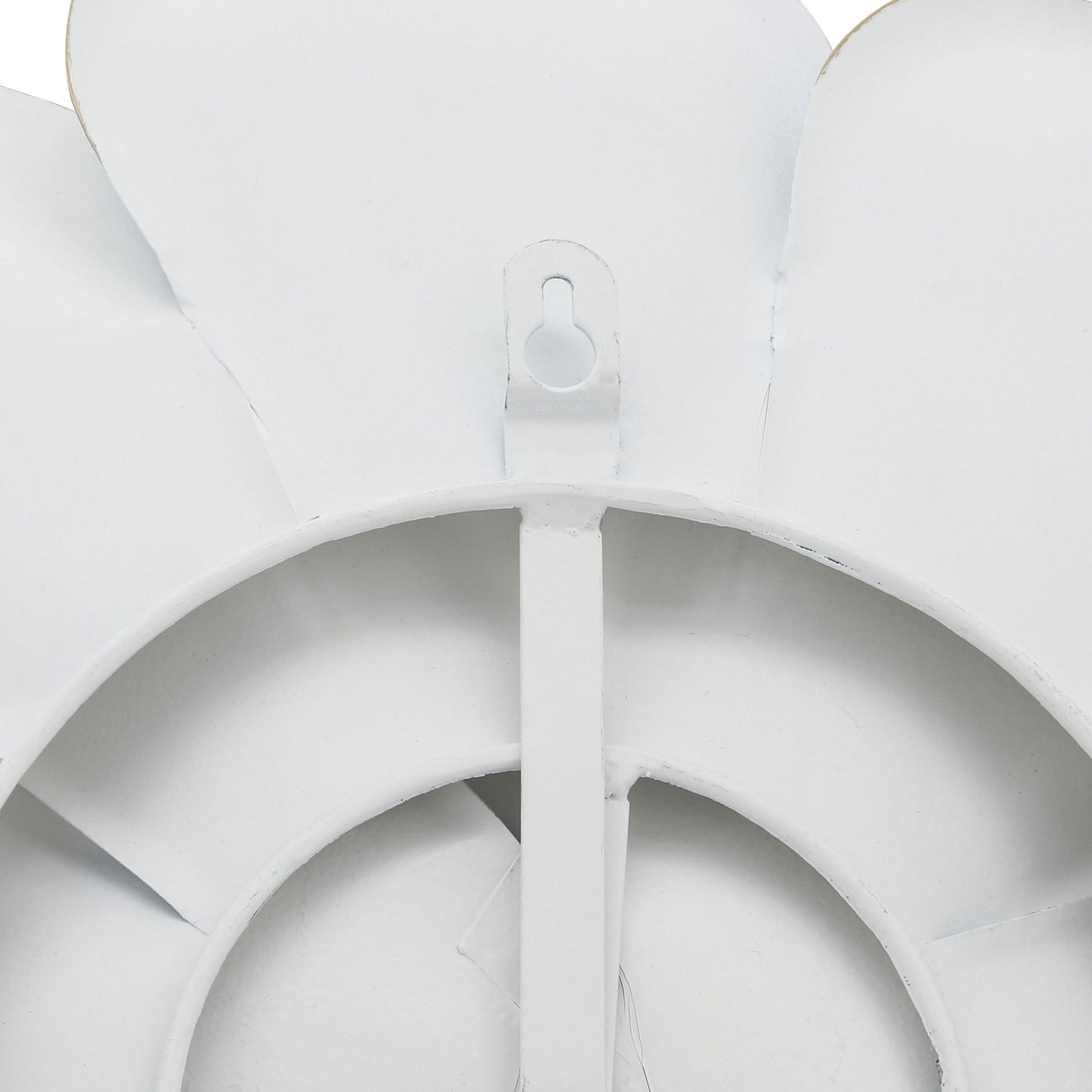 Metal 17" Multi-layer Flower Wall Deco, White/gol