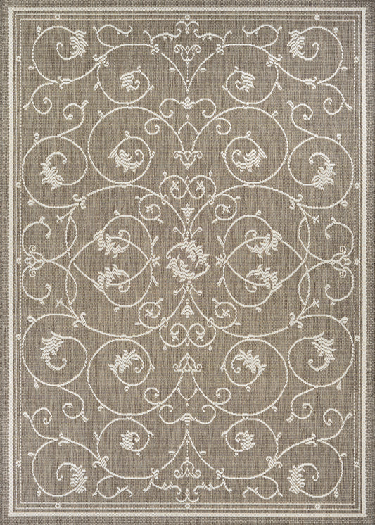 Couristan Recife Veranda Champagne-Taupe Rug 5'10" x 9'2"