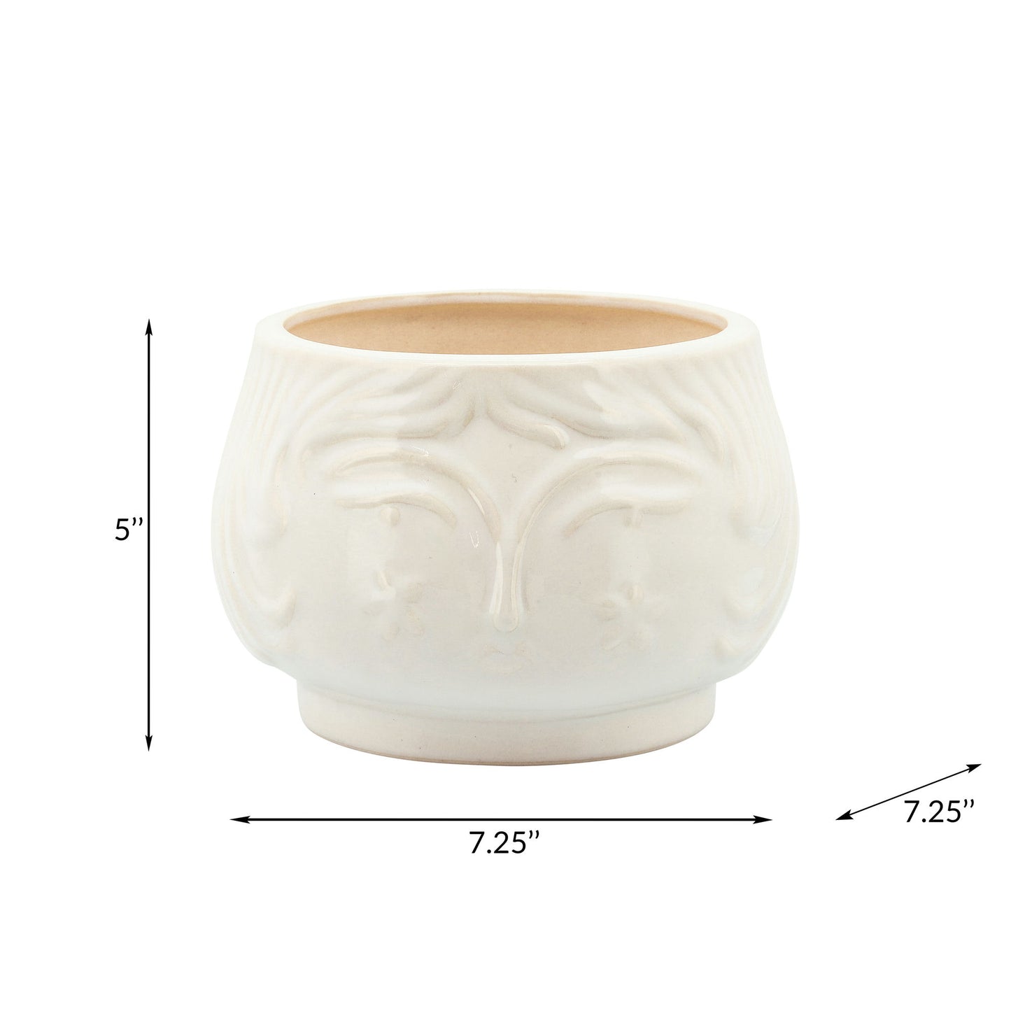 7" Grandma Planter, White