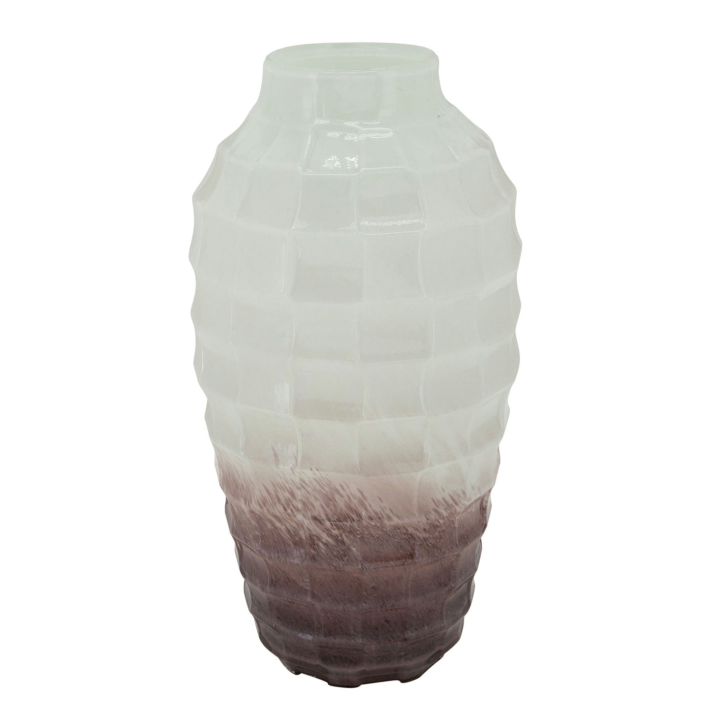 Glass, 16"h 2-tone Vase, Blush