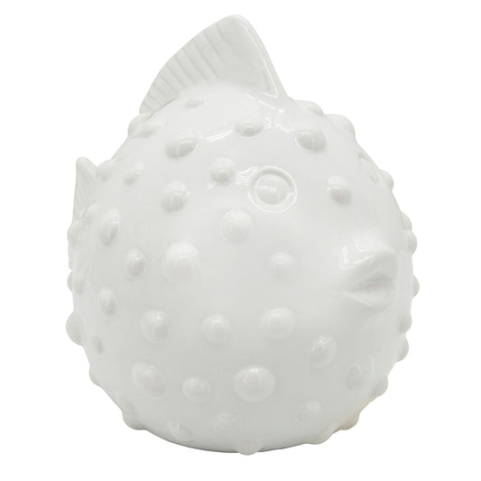 10" Puffer Fish, White
