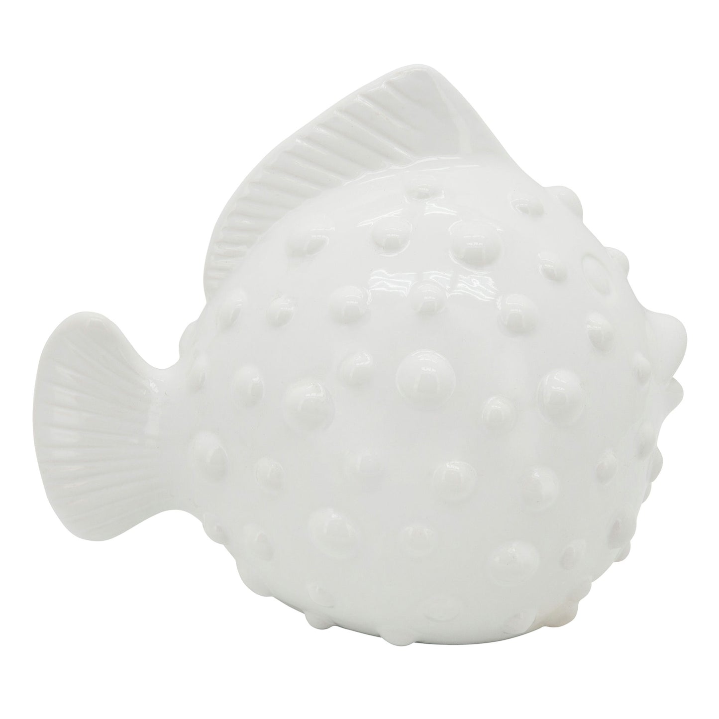 10" Puffer Fish, White