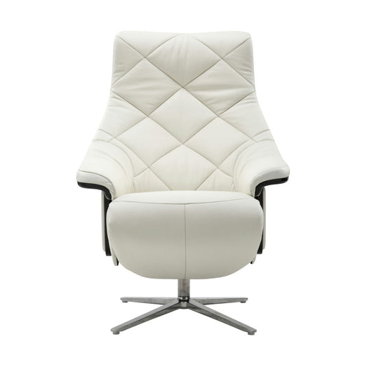 15P-1140 Luna Swivel Pedestal Power Recliner, Capri White