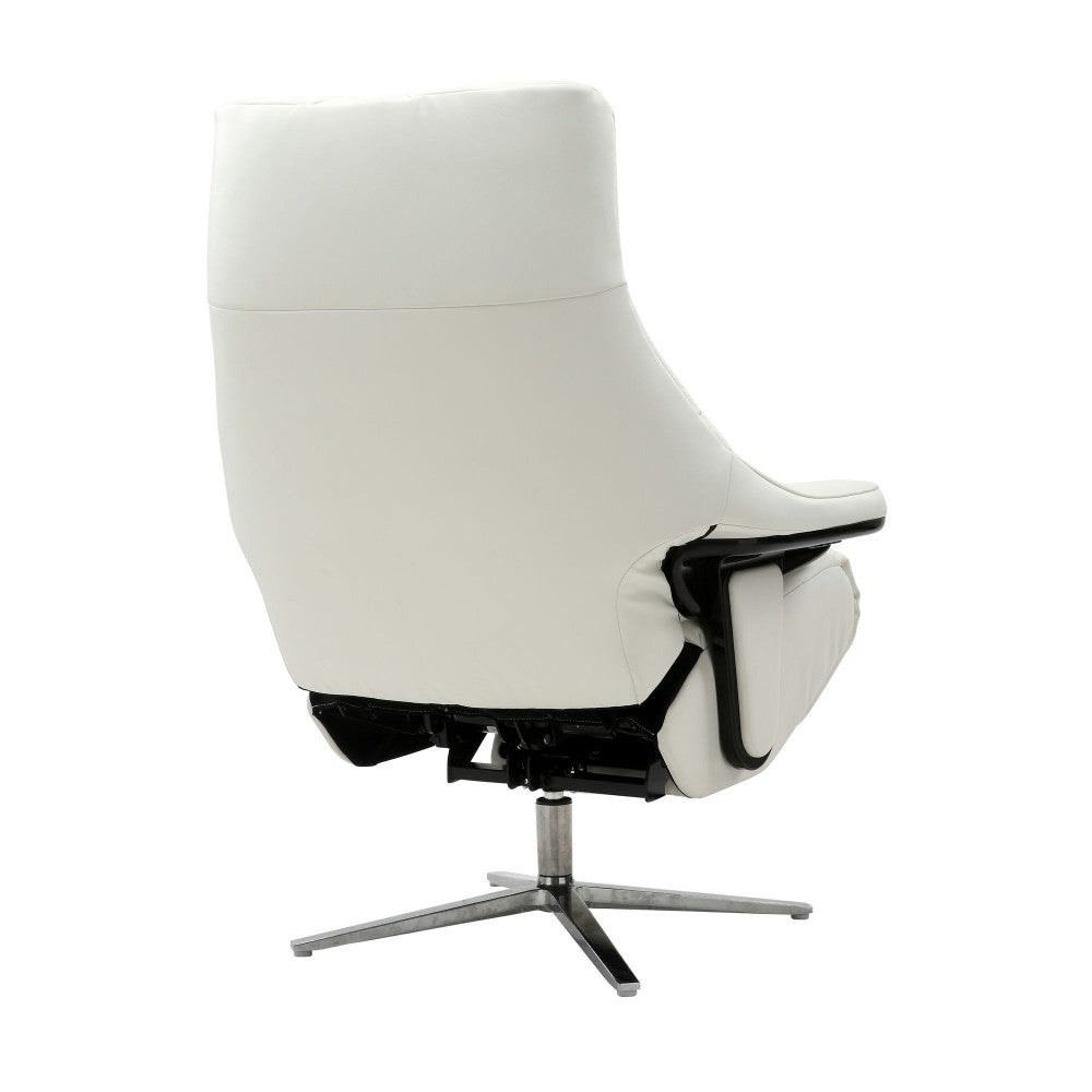 15P-1140 Luna Swivel Pedestal Power Recliner, Capri White
