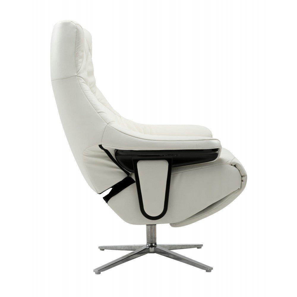 15P-1140 Luna Swivel Pedestal Power Recliner, Capri White
