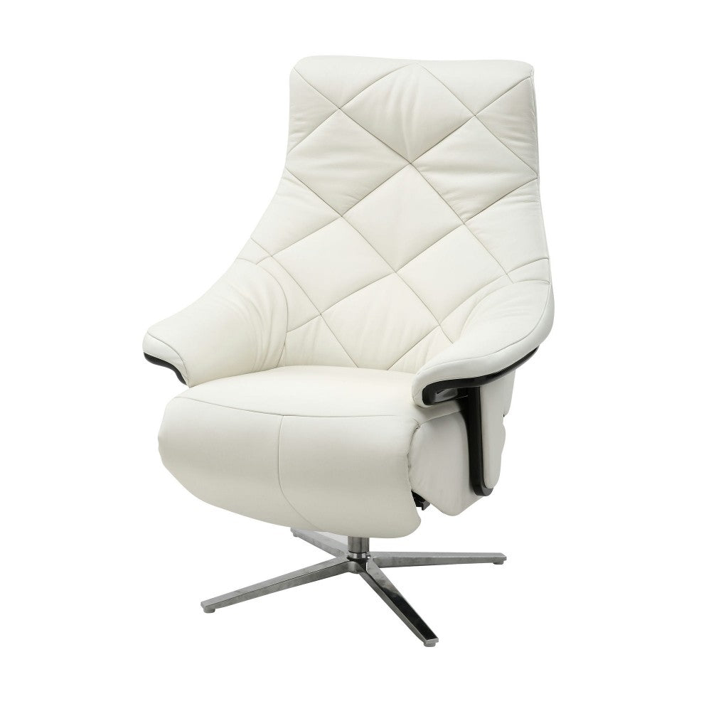 15P-1140 Luna Swivel Pedestal Power Recliner, Capri White