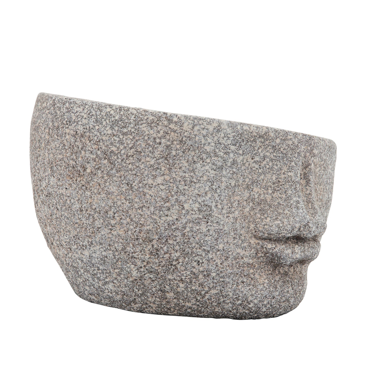 Resin, 8" Half Face Planter, Gray