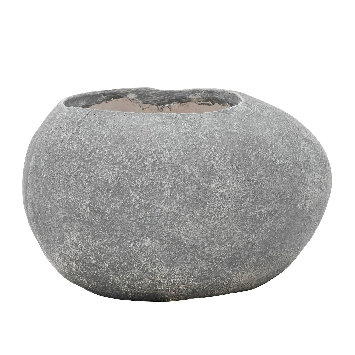 Resin, 14" Face Planter, Bluish Gray