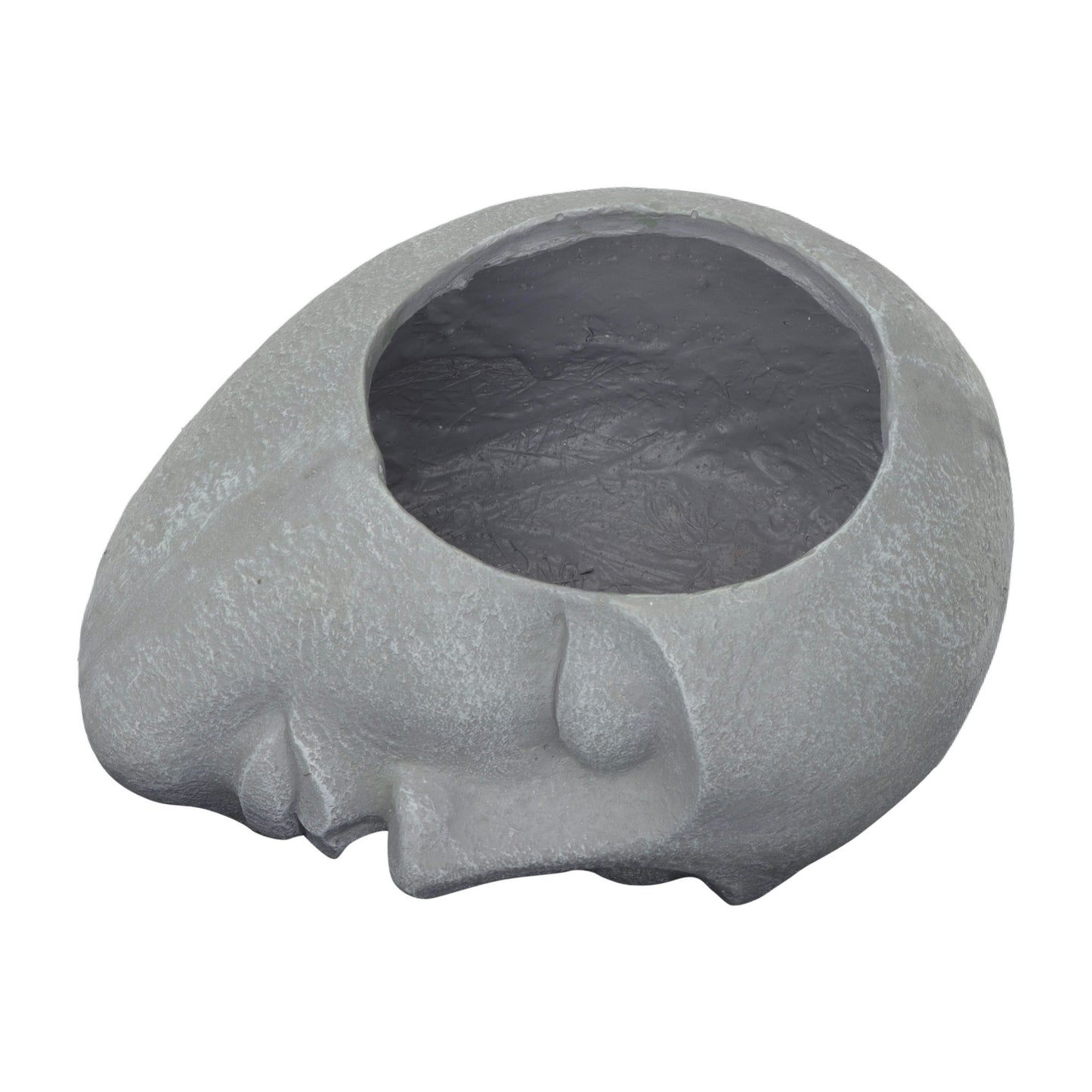Resin, 14" Face Planter, Bluish Gray